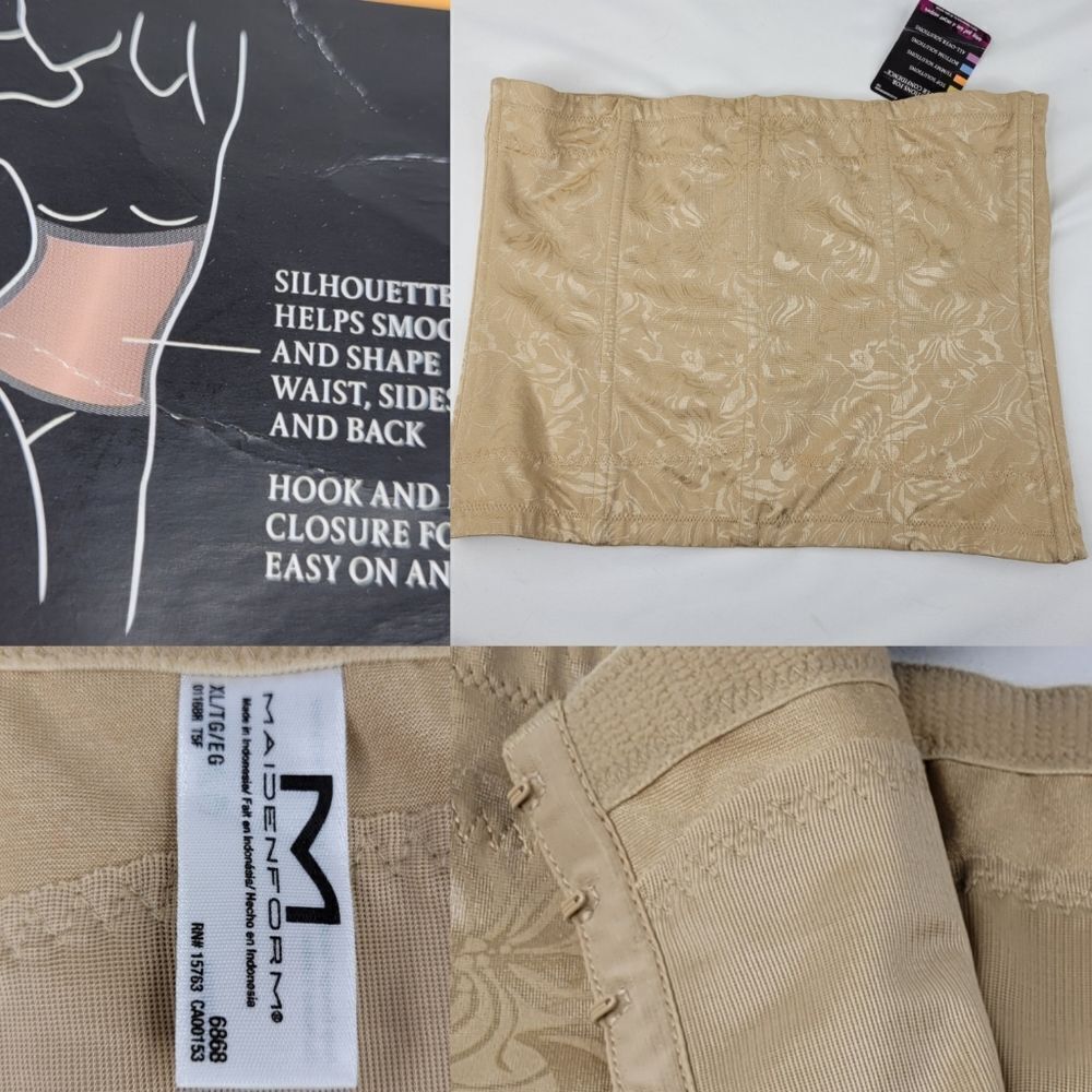 NEW XL MAIDENFORM TAN NUDE TUMMY SLIMMING CORSET SMOOTH & SHAPE extra large NWT